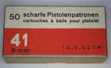 GER: Pistolenpatrone 41 (9mm Pist Pat 41), Jahrgang 10.6.1952