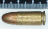 GER: 9mm Parabellum (Luger), kommerziell, britisch, Jahrgang 1944, Markierung H^N 44 9 m/m, hergestellt bei Royal Ordnance factory, Hirwaun, Wales