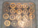 GER: Blinde Munition, 9mm Parabellum (Luger), kommerziell, Hersteller FN Herstal Belgien (FNB), Jahrgang 1983