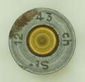 GER: Deutsche Pistolenpatrone 08, Jahrgang 1943, Losnummer 12
Hersteller Fabrique Nationale d