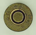 GER: 9mm Parabellum (Luger), kommerziell, britisch, Jahrgang 1944, Markierung H^N 44 9 m/m, hergestellt bei Royal Ordnance factory, Hirwaun, Wales